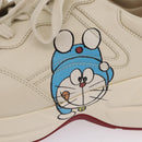 GUCCI GUCCI x Doraemon Low Cut Sneakers Leather 9 White 655025 Auth ar14309M-26