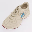 GUCCI GUCCI x Doraemon Low Cut Sneakers Leather 9 White 655025 Auth ar14309M-27