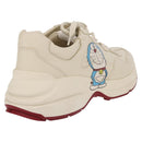 GUCCI GUCCI x Doraemon Low Cut Sneakers Leather 9 White 655025 Auth ar14309M-3