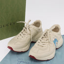 GUCCI GUCCI x Doraemon Low Cut Sneakers Leather 9 White 655025 Auth ar14309M-42