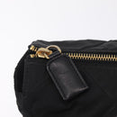 PRADA Chain Shoulder Bag Nylon Black Gold Auth ar14310A-16