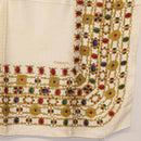 CHANEL Scarf Silk White CC Auth ar14315-10