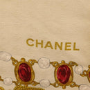 CHANEL Scarf Silk White CC Auth ar14315-11