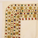 CHANEL Scarf Silk White CC Auth ar14315-2