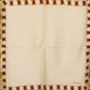 CHANEL Scarf Silk White CC Auth ar14315-6