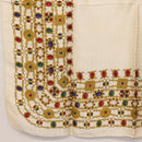 CHANEL Scarf Silk White CC Auth ar14315-8