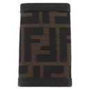 FENDI Zucca Canvas Folding Umbrella Key Case Nylon 2 Set Black Auth ar14318-11