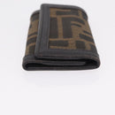 FENDI Zucca Canvas Folding Umbrella Key Case Nylon 2 Set Black Auth ar14318-14