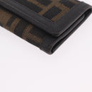 FENDI Zucca Canvas Folding Umbrella Key Case Nylon 2 Set Black Auth ar14318-15
