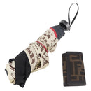 FENDI Zucca Canvas Folding Umbrella Key Case Nylon 2 Set Black Auth ar14318-1