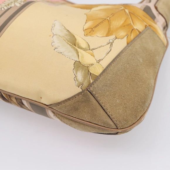 Salvatore Ferragamo Tote Bag Canvas Beige Gold Auth ar14322