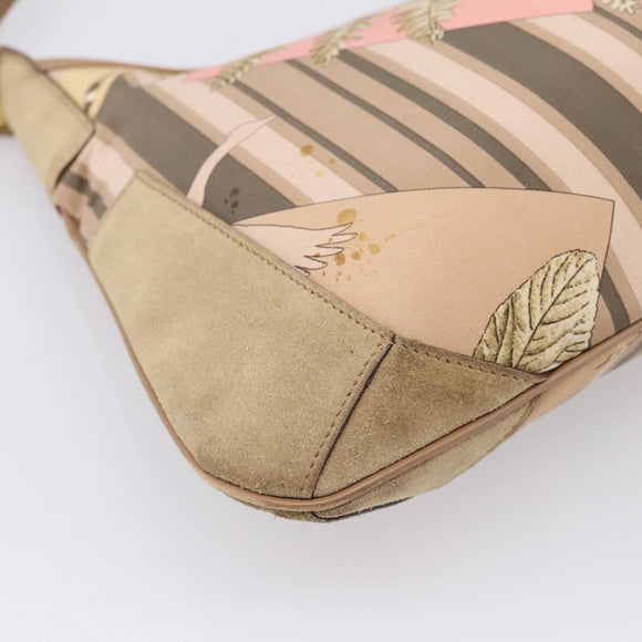 Salvatore Ferragamo Tote Bag Canvas Beige Gold Auth ar14322