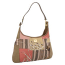 Salvatore Ferragamo Tote Bag Canvas Beige Gold Auth ar14322-1
