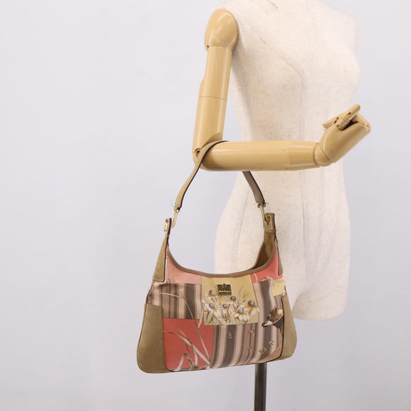 Salvatore Ferragamo Tote Bag Canvas Beige Gold Auth ar14322