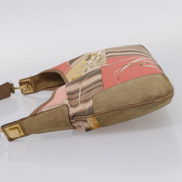 Salvatore Ferragamo Tote Bag Canvas Beige Gold Auth ar14322