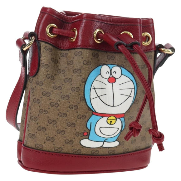 GUCCI Micro GG Supreme Doraemon Collaboration Bag PVC 647801 Auth ar14325SAM