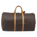 LOUIS VUITTON Monogram Keepall 55 Boston Bag M41424 LV Auth ar14327-3