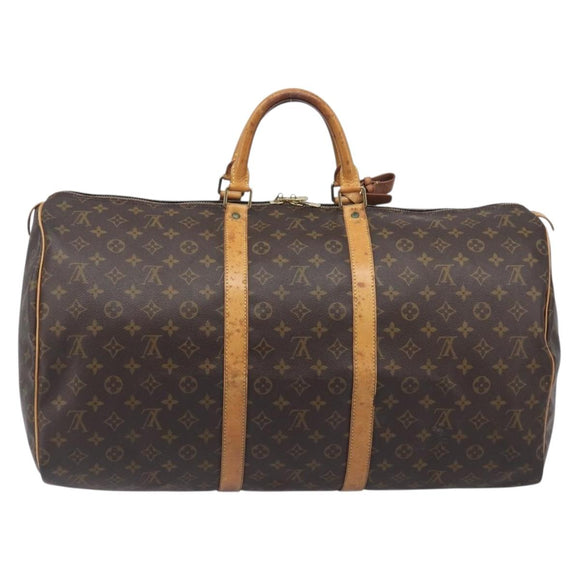 LOUIS VUITTON Monogram Keepall 55 Boston Bag M41424 LV Auth ar14327
