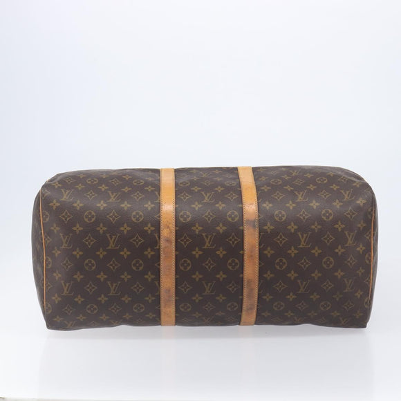 LOUIS VUITTON Monogram Keepall 55 Boston Bag M41424 LV Auth ar14327