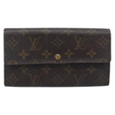 LOUIS VUITTON Monogram Long Wallet 2 Set Beige LV Auth ar14329-2