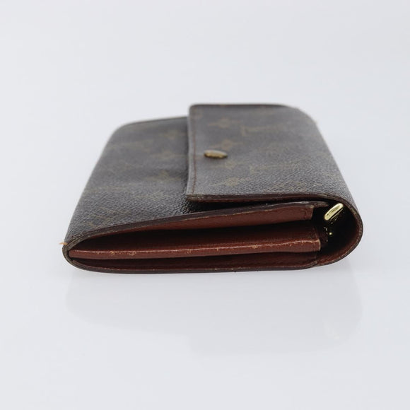 LOUIS VUITTON Monogram Long Wallet 2 Set Beige LV Auth ar14329