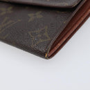 LOUIS VUITTON Monogram Long Wallet 2 Set Beige LV Auth ar14329-7