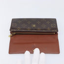 LOUIS VUITTON Monogram Long Wallet 2 Set Beige LV Auth ar14329-8