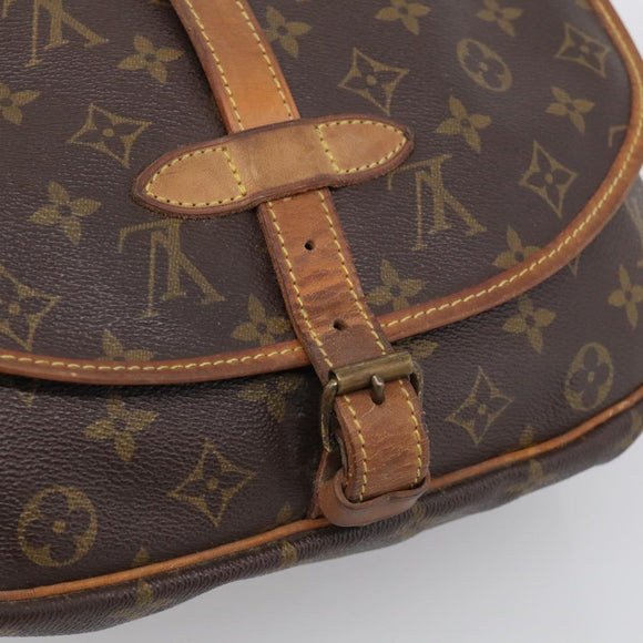 LOUIS VUITTON Monogram Saumur 30 Shoulder Bag M42256 LV Auth ar14332