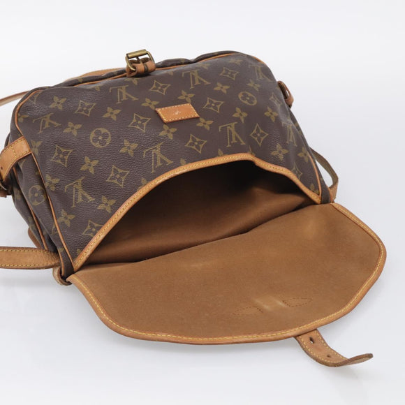 LOUIS VUITTON Monogram Saumur 30 Shoulder Bag M42256 LV Auth ar14332