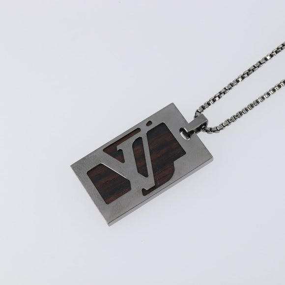 LOUIS VUITTON Pandantif Cape Town Necklace Metal Silver M66199 LV Auth ar14337V