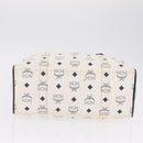 MCM Vicetos Logogram Shoulder Bag PVC Leather White Gold Auth ar14345-11
