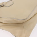 PRADA Tote Bag Leather Ivory Silver Auth ar14347-11