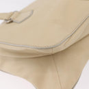 PRADA Tote Bag Leather Ivory Silver Auth ar14347-13