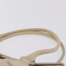 PRADA Tote Bag Leather Ivory Silver Auth ar14347-8