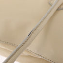 PRADA Tote Bag Leather Ivory Silver Auth ar14347-9
