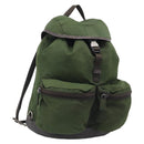 PRADA Backpack Nylon Green Silver Auth ar14348-1