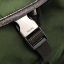 PRADA Backpack Nylon Green Silver Auth ar14348-17