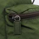 PRADA Backpack Nylon Green Silver Auth ar14348-18