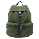 PRADA Backpack Nylon Green Silver Auth ar14348-2