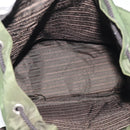 PRADA Backpack Nylon Green Silver Auth ar14348-20