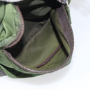 PRADA Backpack Nylon Green Silver Auth ar14348-25