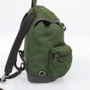 PRADA Backpack Nylon Green Silver Auth ar14348-4