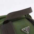 PRADA Backpack Nylon Green Silver Auth ar14348-7