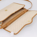 GUCCI Micro GG Supreme Shoulder Bag PVC Beige Gold Auth ar14351-15