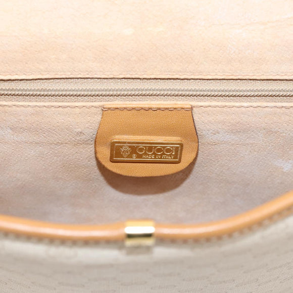 GUCCI Micro GG Supreme Shoulder Bag PVC Beige Gold Auth ar14351