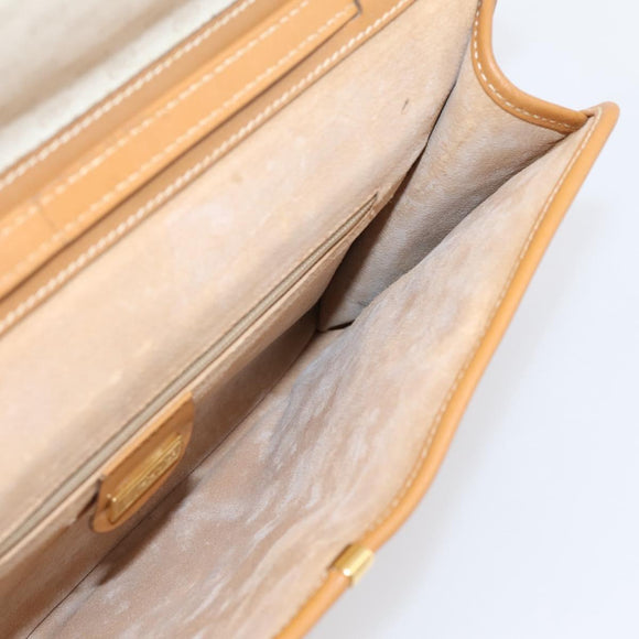 GUCCI Micro GG Supreme Shoulder Bag PVC Beige Gold Auth ar14351