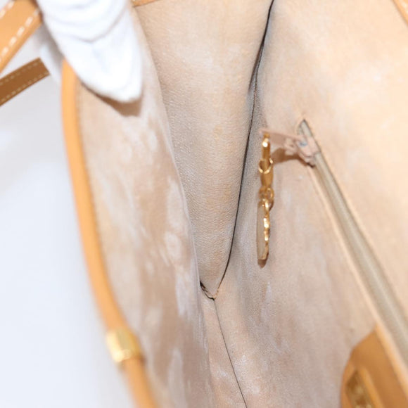 GUCCI Micro GG Supreme Shoulder Bag PVC Beige Gold Auth ar14351