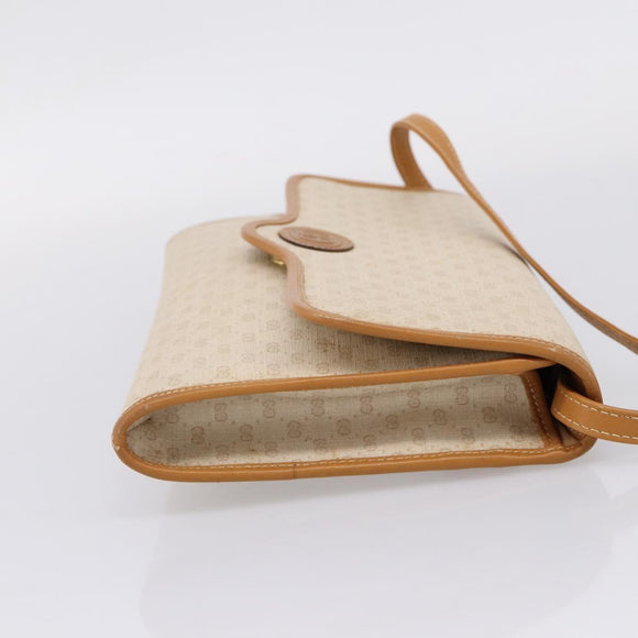 GUCCI Micro GG Supreme Shoulder Bag PVC Beige Gold Auth ar14351