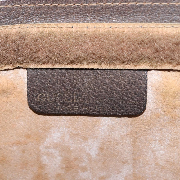 GUCCI GG Supreme Web Sherry Line Clutch Bag PVC Beige 67 014 2125 Auth ar14352