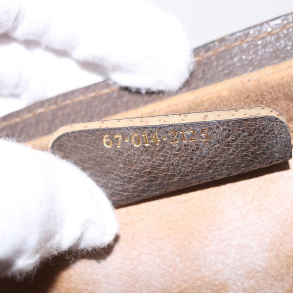 GUCCI GG Supreme Web Sherry Line Clutch Bag PVC Beige 67 014 2125 Auth ar14352